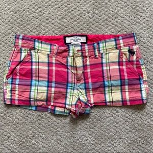 Abercrombie kids plaid shorts